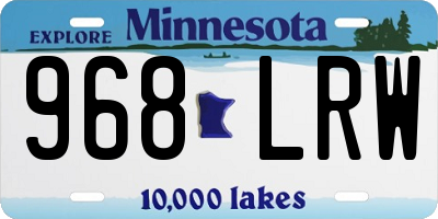 MN license plate 968LRW