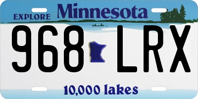 MN license plate 968LRX