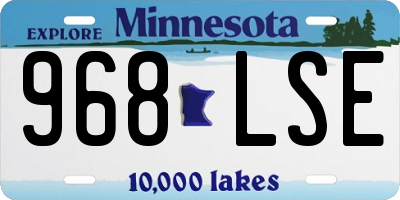 MN license plate 968LSE