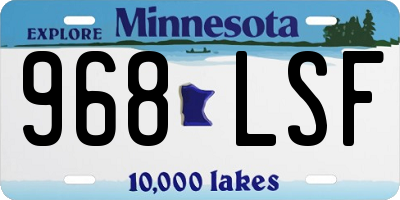 MN license plate 968LSF