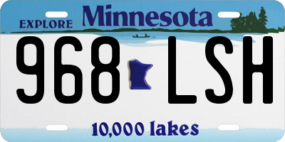 MN license plate 968LSH