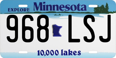 MN license plate 968LSJ
