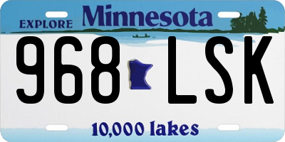 MN license plate 968LSK