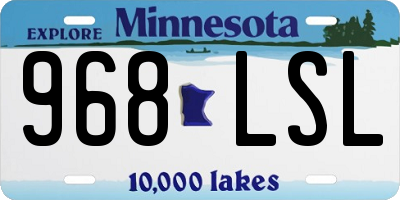 MN license plate 968LSL