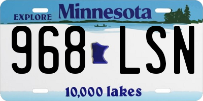 MN license plate 968LSN