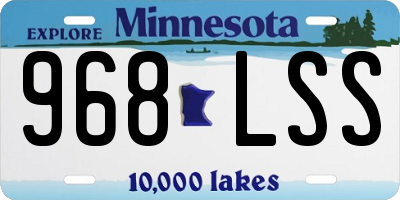 MN license plate 968LSS