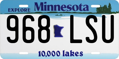 MN license plate 968LSU