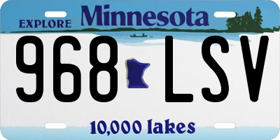 MN license plate 968LSV