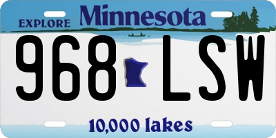 MN license plate 968LSW