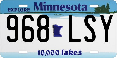 MN license plate 968LSY