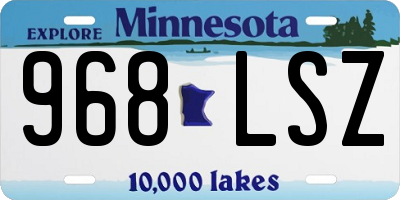 MN license plate 968LSZ