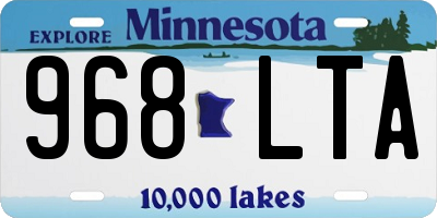 MN license plate 968LTA
