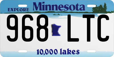 MN license plate 968LTC