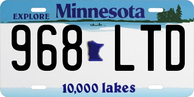 MN license plate 968LTD