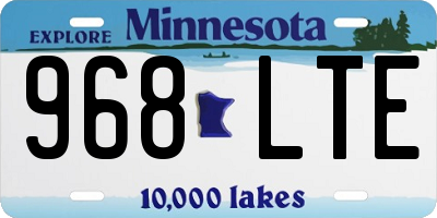 MN license plate 968LTE