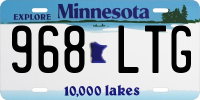 MN license plate 968LTG