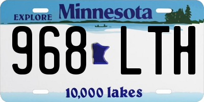 MN license plate 968LTH
