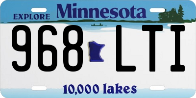 MN license plate 968LTI