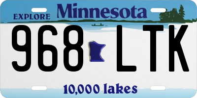 MN license plate 968LTK