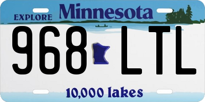 MN license plate 968LTL