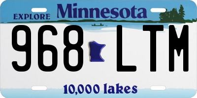 MN license plate 968LTM