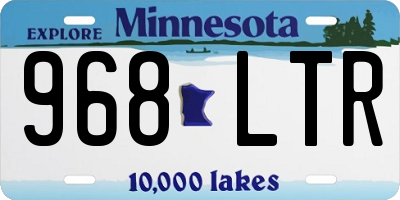 MN license plate 968LTR