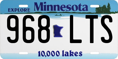 MN license plate 968LTS