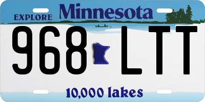 MN license plate 968LTT