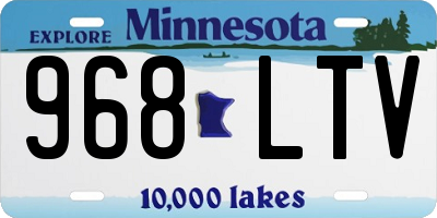 MN license plate 968LTV