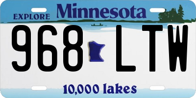 MN license plate 968LTW