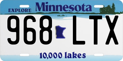 MN license plate 968LTX