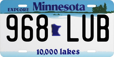 MN license plate 968LUB