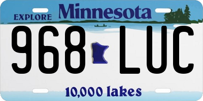 MN license plate 968LUC