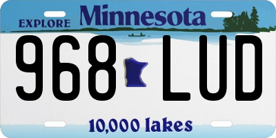 MN license plate 968LUD
