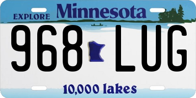 MN license plate 968LUG