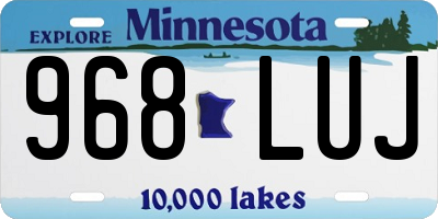 MN license plate 968LUJ