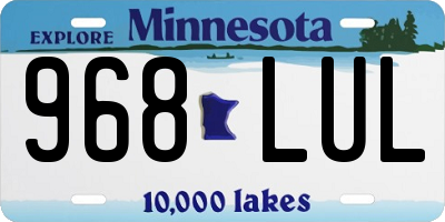 MN license plate 968LUL