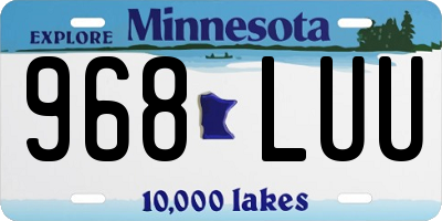 MN license plate 968LUU