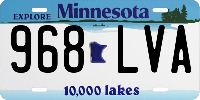 MN license plate 968LVA