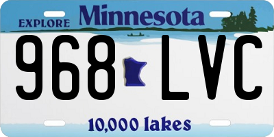 MN license plate 968LVC