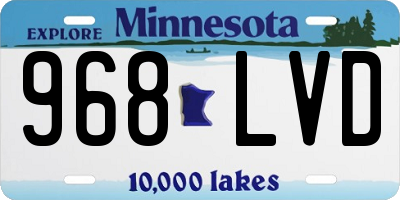 MN license plate 968LVD