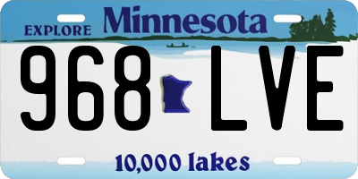 MN license plate 968LVE
