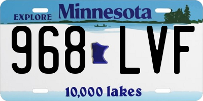 MN license plate 968LVF