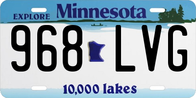 MN license plate 968LVG