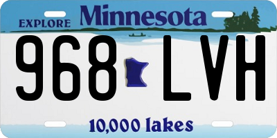MN license plate 968LVH
