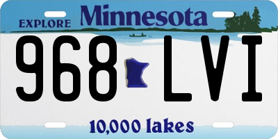 MN license plate 968LVI