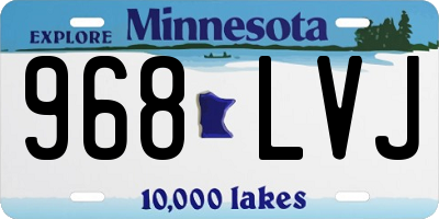 MN license plate 968LVJ