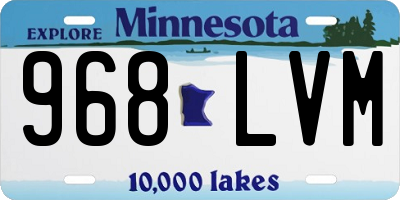 MN license plate 968LVM