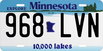 MN license plate 968LVN
