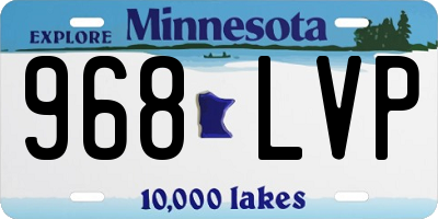 MN license plate 968LVP